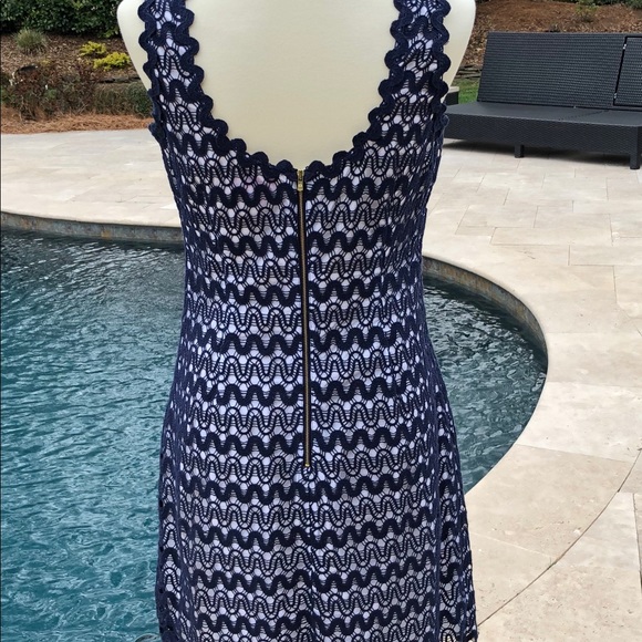Lilly Pulitzer True Lonnie Navy Ric Rac Lace Dress - Picture 3 of 6